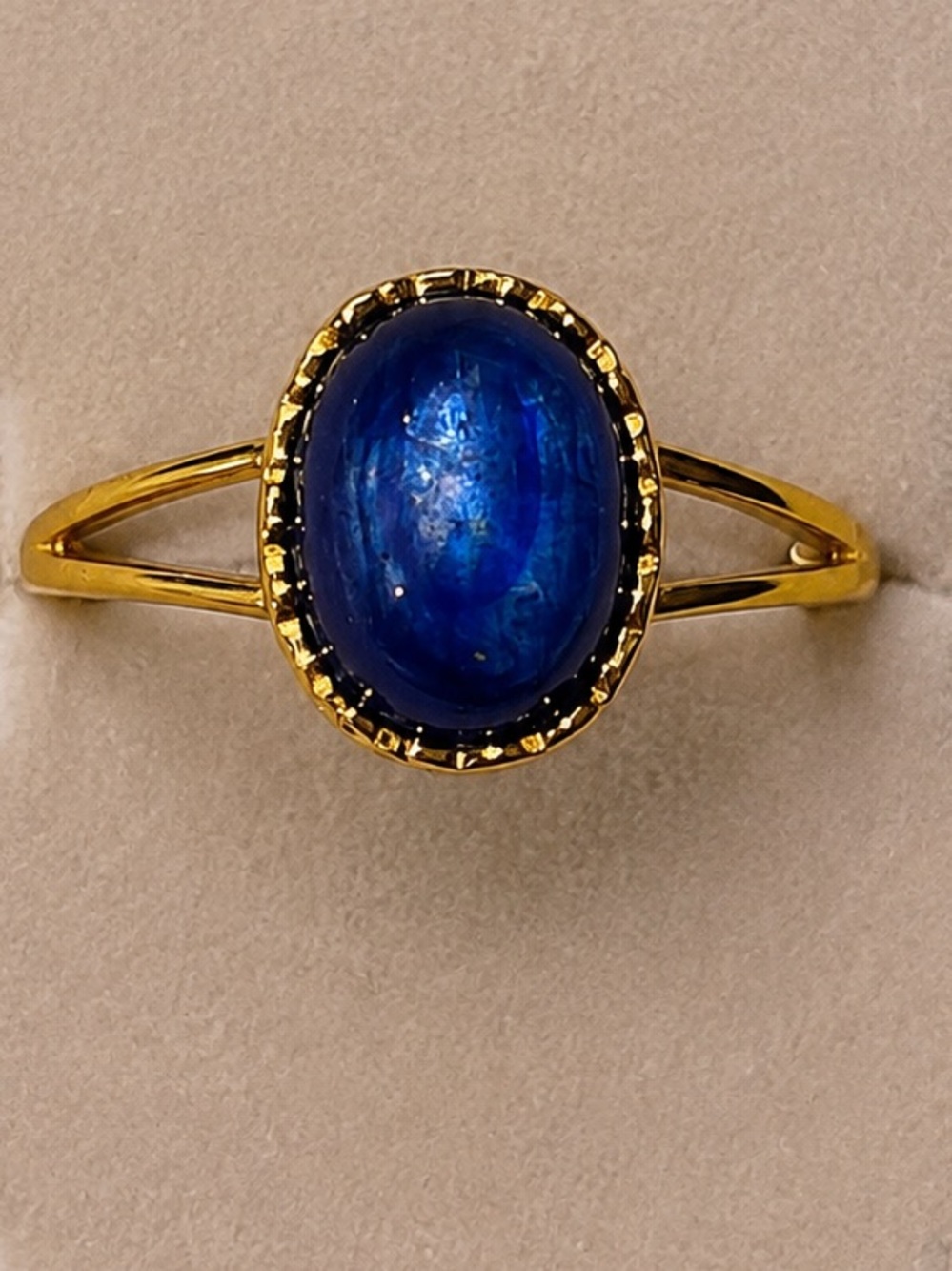 September Birthstone Ring | Star Sapphire | Gold Plated | Nickel Free